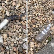 Images shared by pastor Mark Morris appeared to show the remains of a Molotov cocktail-style weapon