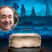 Former first minister Alex Salmond was gifted a fragment of the Stone of Destiny