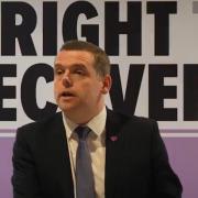Douglas Ross at the launch of the Tories' Right to Addiction Recovery Bill on Wednesday May 15