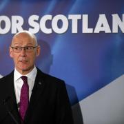 John Swinney speaking at the SNP's General Election campaign launch today