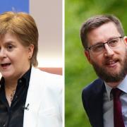 Former first minister Nicola Sturgeon and cabinet secretary Simon Case