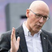 John Swinney was campaigning in Dumfries and Galloway on Monday