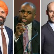 Labour frontbenchers from left: Tan Dhesi, David Lammy, and Stephen Kinnock