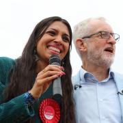 Faiza Shaheen with Jeremy Corbyn in 2019