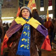 Yexabel Rivero pictured at an emergency demonstration on Venezuela in Glasgow on Monday