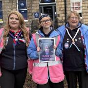 Protesters demonstrate against the decision by Girlguiding to exclude trans girls from the organisation