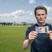 Scott McTominay with the new Bank of Scotland new limited edition £20 banknote featuring an image inspired by his overhead-kick for his now-famous World Cup qualifying goal for Scotland against Denmark