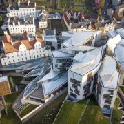 File photo of the Scottish Parliament building seen from above