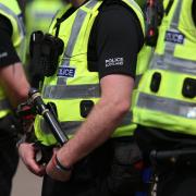 Police Scotland said one steward and one police officer were injured during the incident