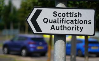 A sign for the Scottish Qualifications Authority (SQA), a body which is to be scrapped in the wake of a major review of education
