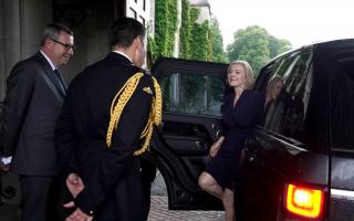 Liz Truss was met with biblical rain as she arrived at Balmoral to be appointed Prime Minister