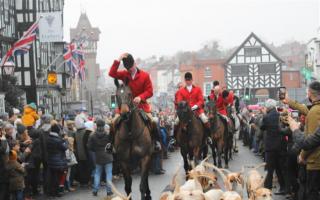 File photograph of Boxing Day hunt in Ledbury, Herefordshire