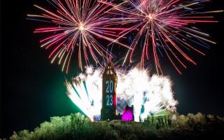 Stirling ushered in 2023 with a fireworks display over the Wallace Monument