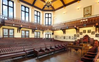 The Cambridge union debating chamber