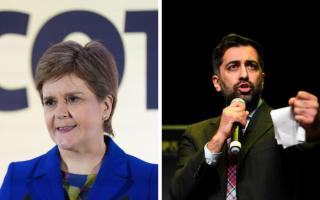 Nicola Sturgeon and Humza Yousaf were among those depicted in the cartoon