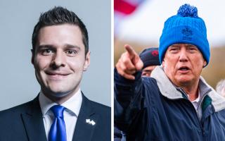 Former Tory MP Ross Thomson (left) has welcomed Donald Trump back to Scotland