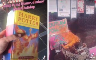 Glasgow anarchists burned a Harry Potter book in the street