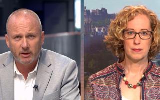 Martin Geissler and Lorna Slater clashed on the Sunday Show