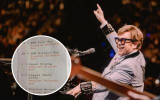 Elton John's team apparently ordered more than £600 worth of food from Dennistoun Bar-B-Que