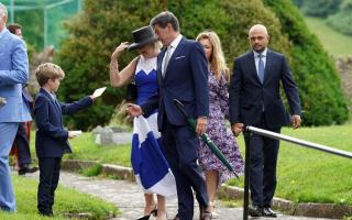 Jon Sopel arrives at George Osborne's wedding