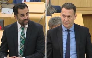 First Minister Humza Yousaf (left) knocked back claims of political meddling from Tory MSP Russell Findlay