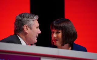 UK Labour leader Keir Starmer and shadow chancellor Rachel Reeves at the party's conference