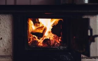 Stock image of wood-burner