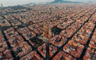 An aerial view of Barcelona, a city which offers lessons for Scotland on localism