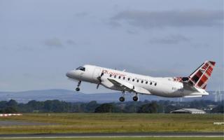 A LoganAir flight was forced into a mid-air U-turn on Monday