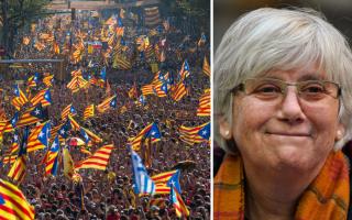 Clara Ponsati delivered a speech on Catalan independence