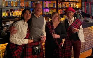 Rachel McCormack and the Destino Education team at the Burns Supper in Mexico City
