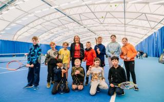Maree Todd joined children from primary schools in Edinburgh to mark the opening of the Indoor Tennis Centre