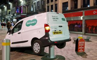 Locals in Edinburgh noticed a Specsavers van had missed a clear no parking warning ...