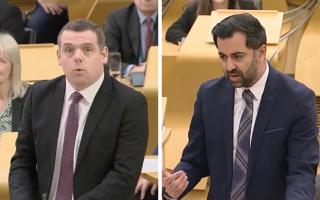 Humza Yousaf clashed with Douglas Ross on the claim