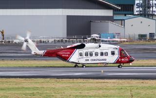 Two coastguard helicopters were sent to the scene