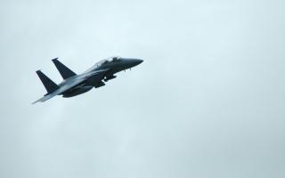 A German airforce plane flew over North Lanarkshire last night