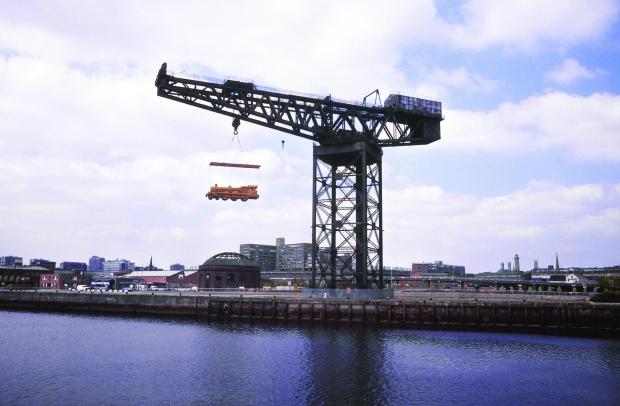 The National: The Straw Locomotive hung from the Finnieston Crane for 48 days in 1987