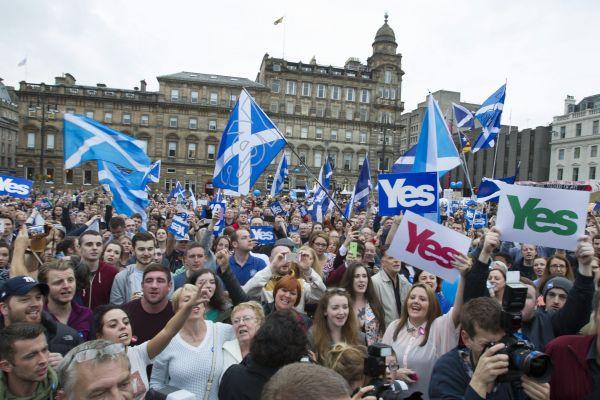 Yes campaigners in George Square
