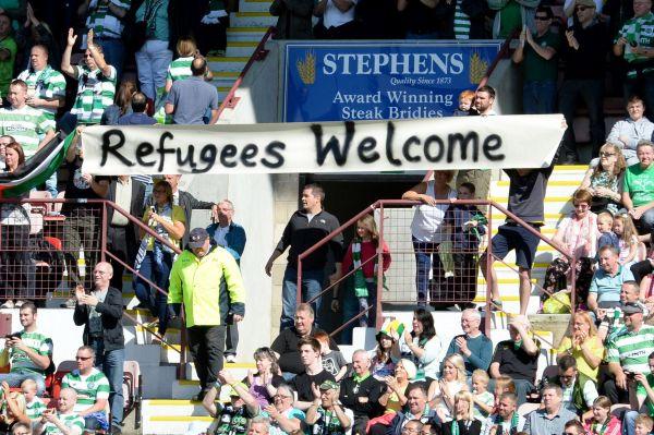 Part of the funds raised at the Dunfermline and Celtic legends match will go to help refugees.  The match was held to commemorate the 30th anniversary of Jock Stein’s death