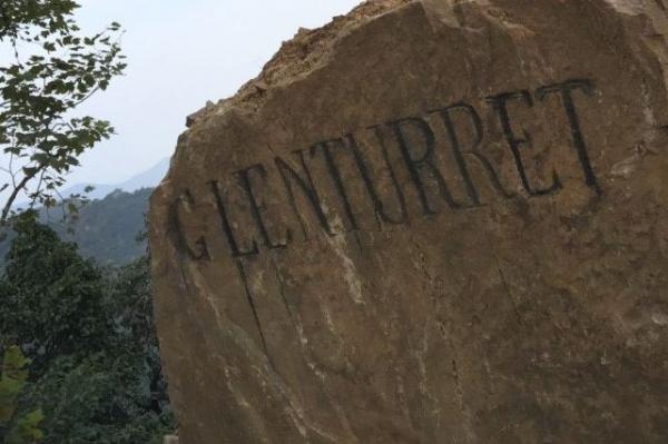 Construction workers in China have found a rock with the name of the famous Perthshire distillery engraved on it