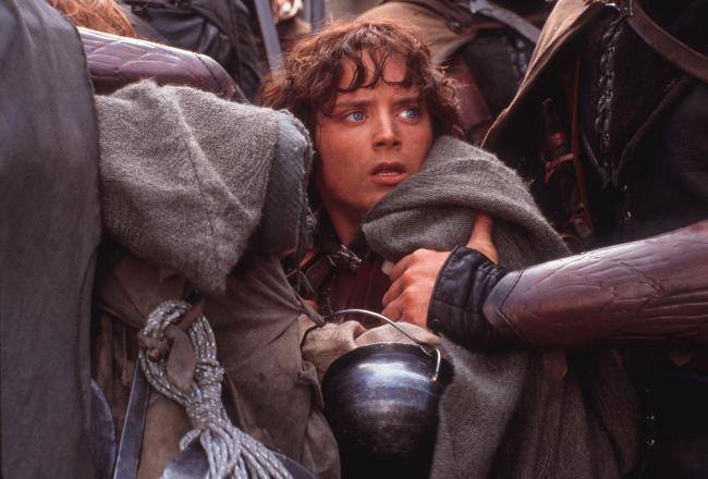 Elijah Wood as Frodo Baggins in Hollywood's spectacular big screen version of The Lord of the Rings by JRR Tolkien