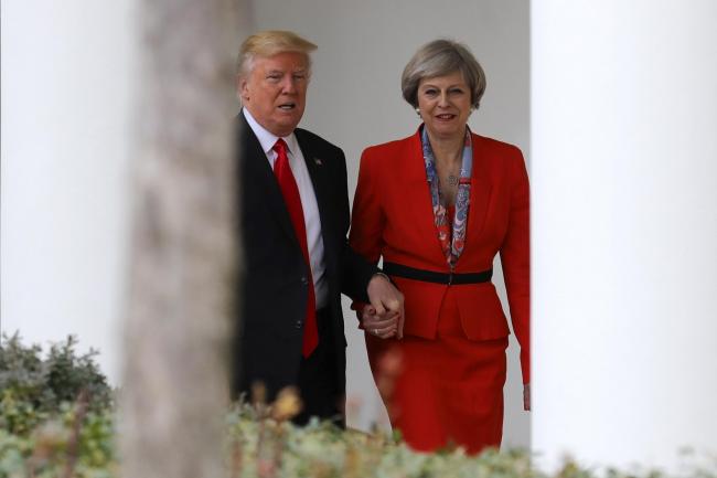 Donald Trump with Theresa May
