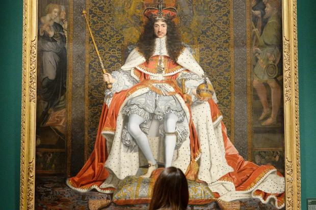 The National: John Michael Wright’s imposing portrait of King Charles II, an image symbolising the monarch regaining his throne (PA)