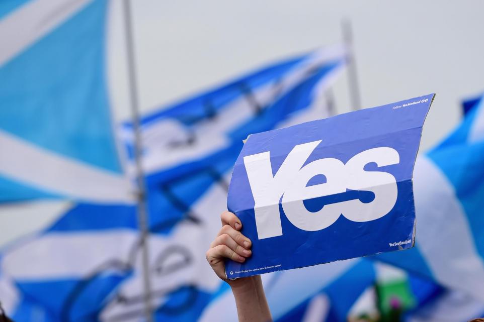 The National: Yes supporters on September 14, 2014 in Glasgow, Scotland.