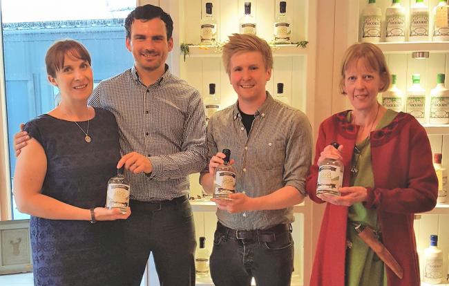 Claire and Martin Murray of Rock Rose Gin with Kenneth McElroy and Joanne Howdle of CBP