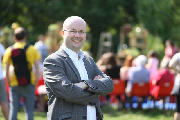The National: Patrick Grady MSP .the at the harvest celebration event for families and the community at Kelvinside Meadow..The whole business of the Kelvinside Meadow will be coming to a head in the next week or so. Itâs the saga of the ground up in the west end which