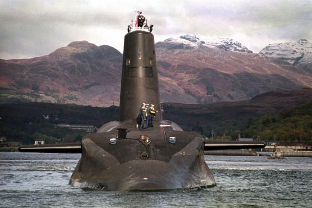 The National: Trident-class nuclear submarine Vanguard. Photo credit: PA Wire
