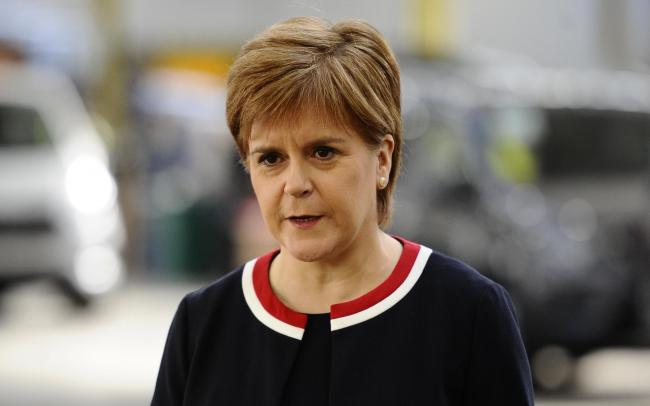First Minister Nicola Sturgeon hit out at the Tories