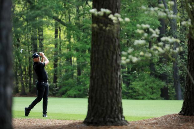 AUGUSTA, GEORGIA - APRIL 08:  Matt Wallace of England plays a shot during a practice round prior to The Masters at Augusta National Golf Club on April 08, 2019 in Augusta, Georgia. (Photo by Andrew Redington/Getty Images).