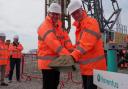 The First Minister visited the Haventus port to take part in 'ground breaking'